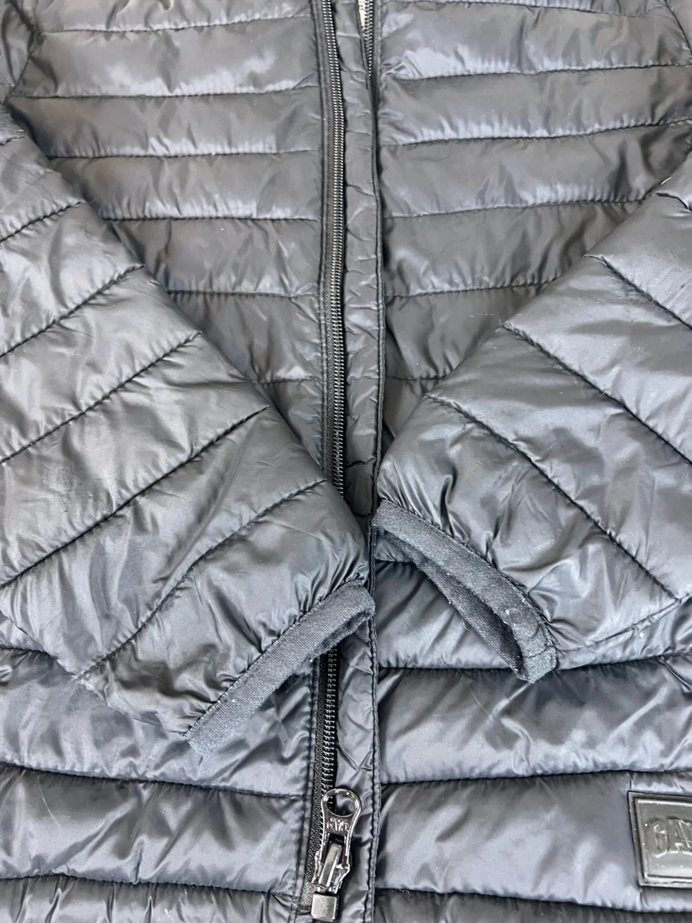 GAP Black Kids Hooded Packable primaloft lightweight Puffer Jacket small